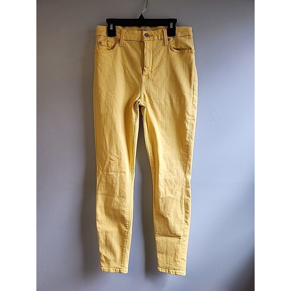 7 Seven for all Mankind Womens 27 Bright Yellow ‎ Summer Jeans